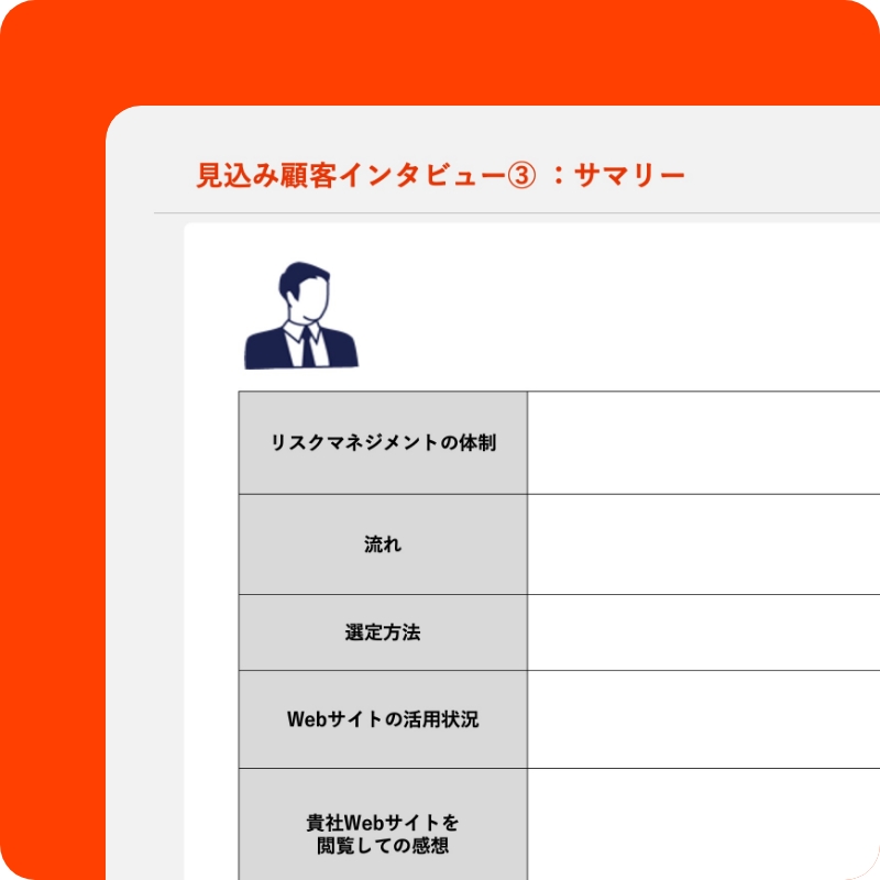 ユーザーインタビューの説明図